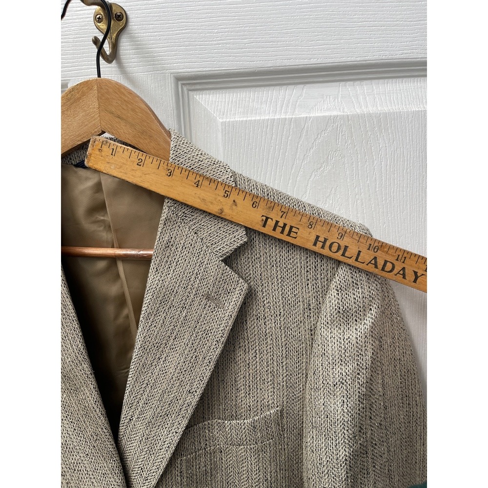 Haspel Mens Silk Tweed Blazer Sport Coat Two Button Casual Size 44L‎ Suit Jacket - Picture 7 of 12